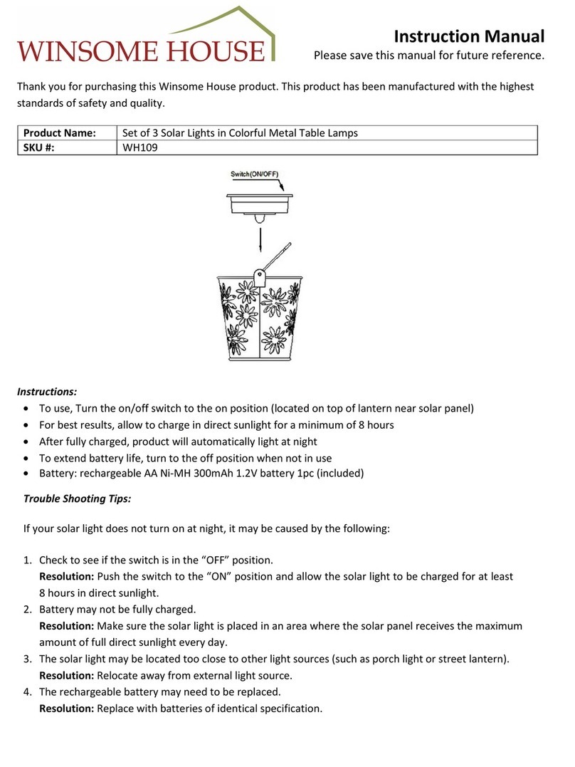 Winsome house WH109 instruction manual