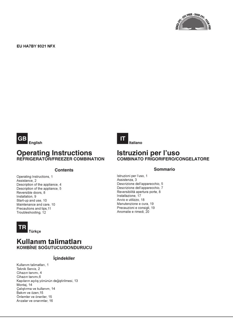 Indesit EU HA7BY 9321 NFX operating instructions