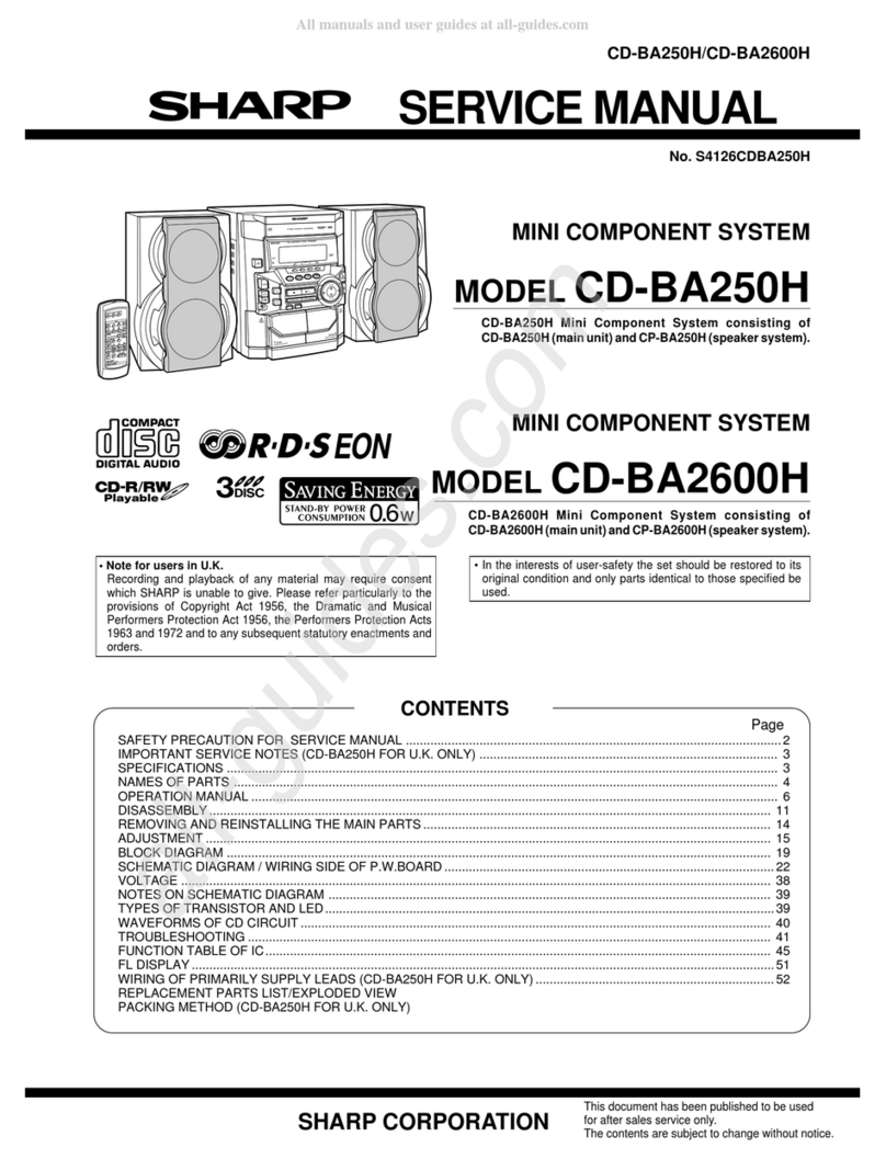 Sharp CD-BA250H User manual