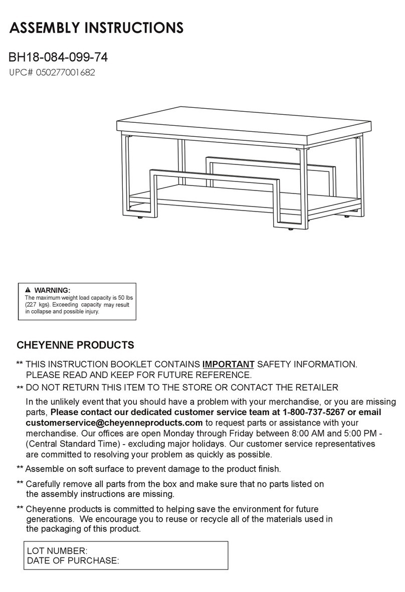 Cheyenne Products BH18-084-099-74 Assembly instructions