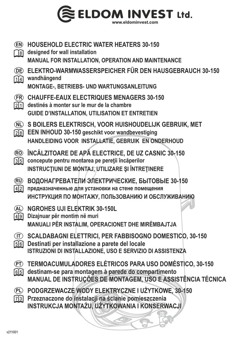 Eldom Invest WV03C39 MANUAL FOR INSTALLATION, OPERATION AND MAINTENANCE