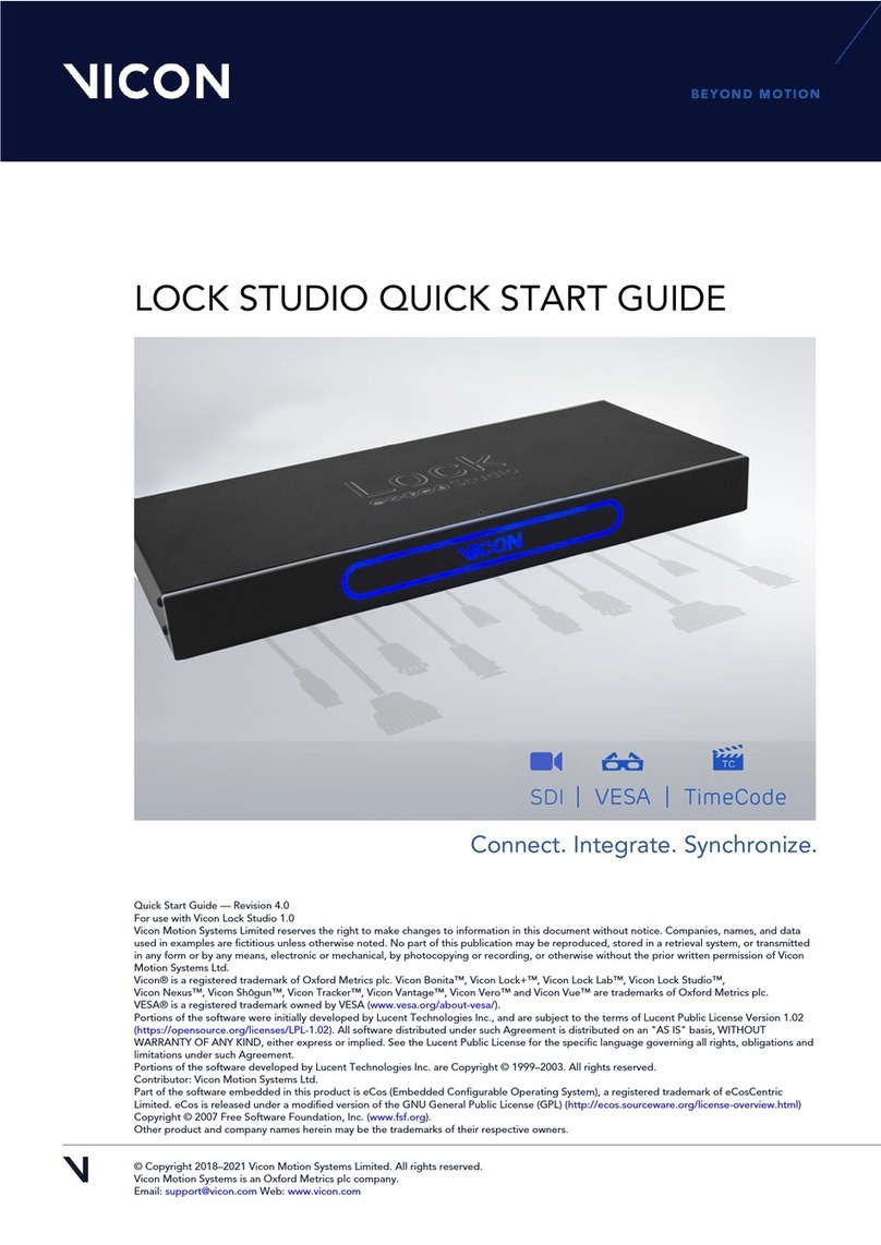 Vicon LOCK STUDIO User manual