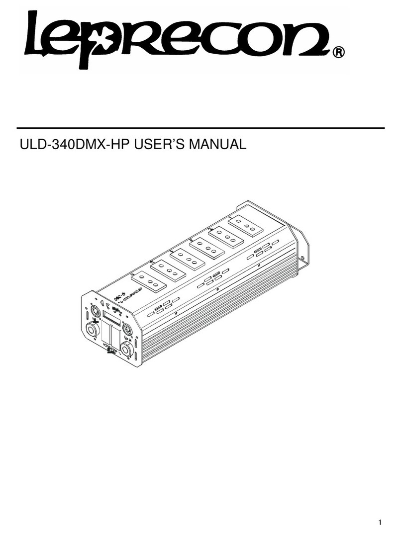 Leprecon ULD-340DMX-HP User manual