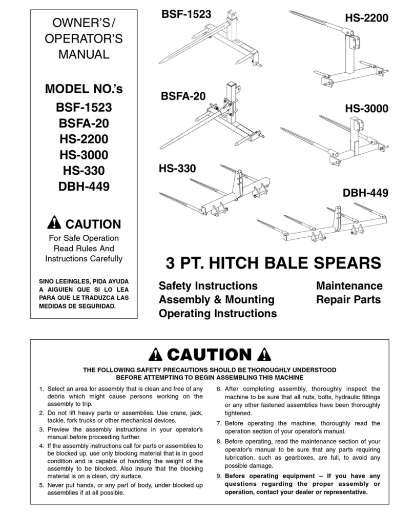 Worksaver BSF-1523 Owner's/operator's manual