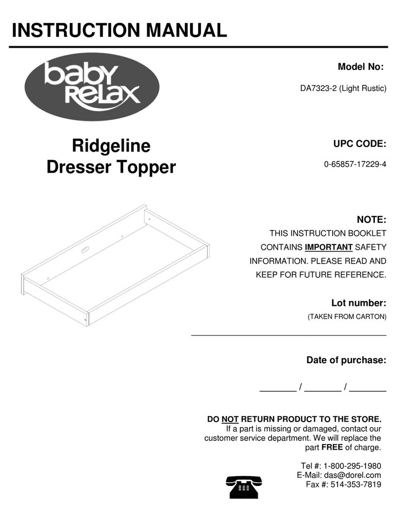 Baby Relax Ridgeline DA7323-2 instruction manual Baby Relax Ridgeline DA7323-2 instruction manual