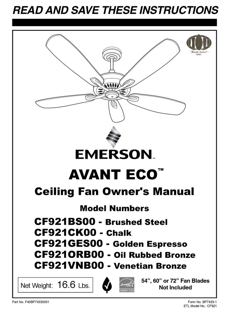Emerson CF921BS00 User manual