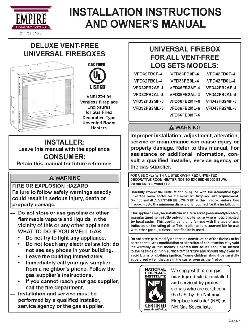 Empire Comfort Systems VFD32FB0F-4 Installation instructions and owner's manual Empire Comfort Systems VFD32FB0F-4 Installation instructions and owner's manual