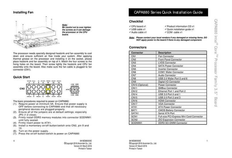 AXIOMTEK CAPA880 Series User manual
