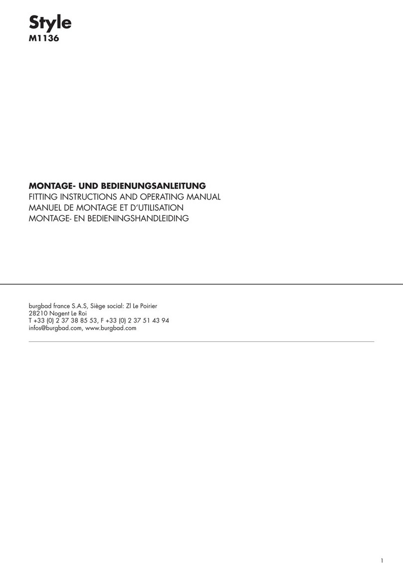 burgbad Style M1136 FITTING INSTRUCTIONS AND OPERATING MANUAL burgbad Style M1136 FITTING INSTRUCTIONS AND OPERATING MANUAL