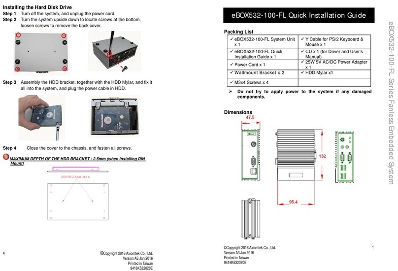 AXIOMTEK eBOX532-100-FL Series User manual