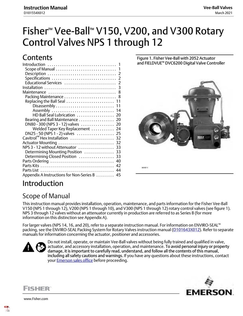 Emerson Fisher Vee-Ball V200 instruction manual