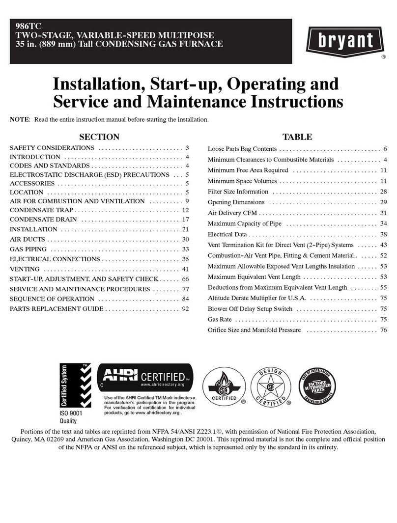 Carrier 986TC Installation, start-up, operating and service and maintenance instructions