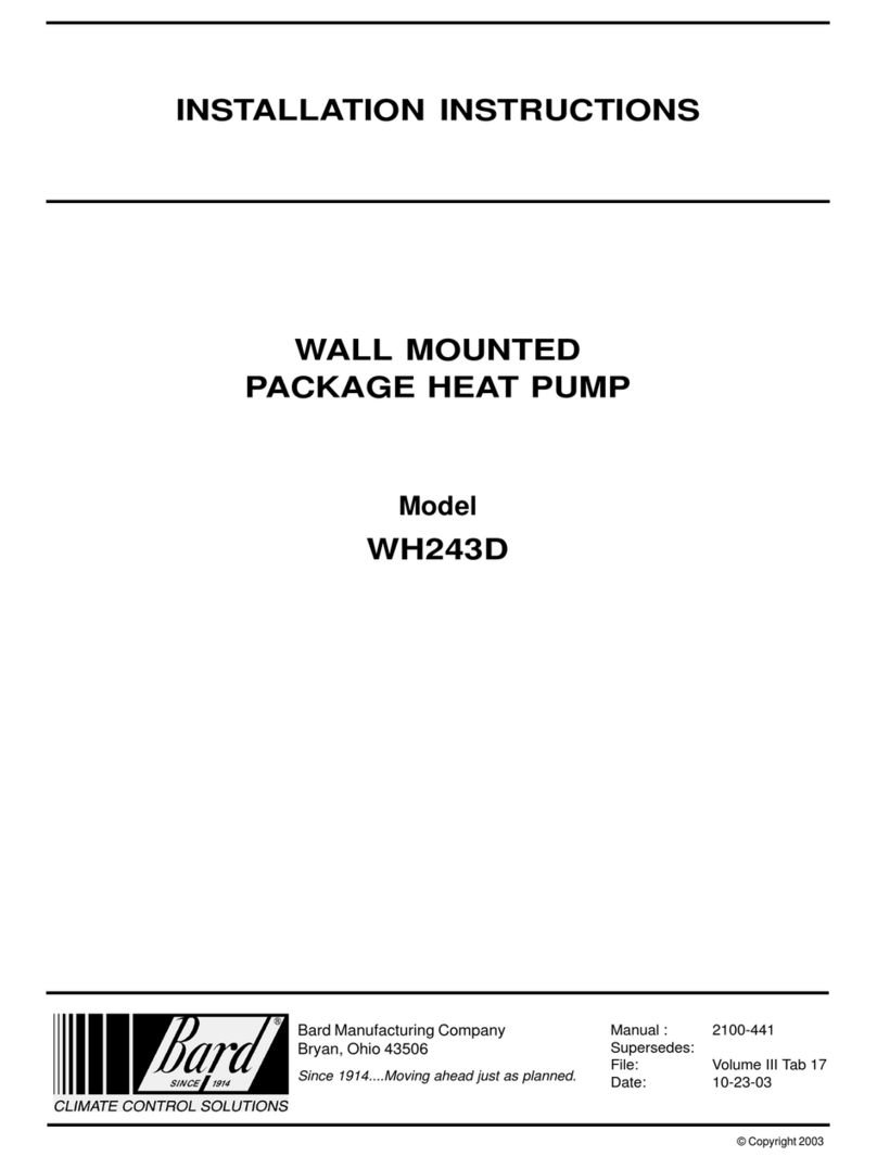 Bard WH243D installation instructions