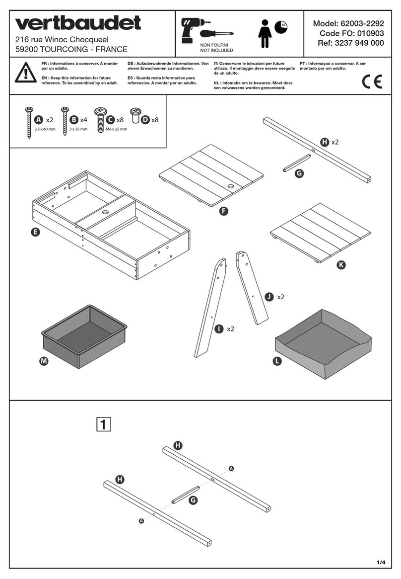 VERTBAUDET 62003-2292 quick start guide
