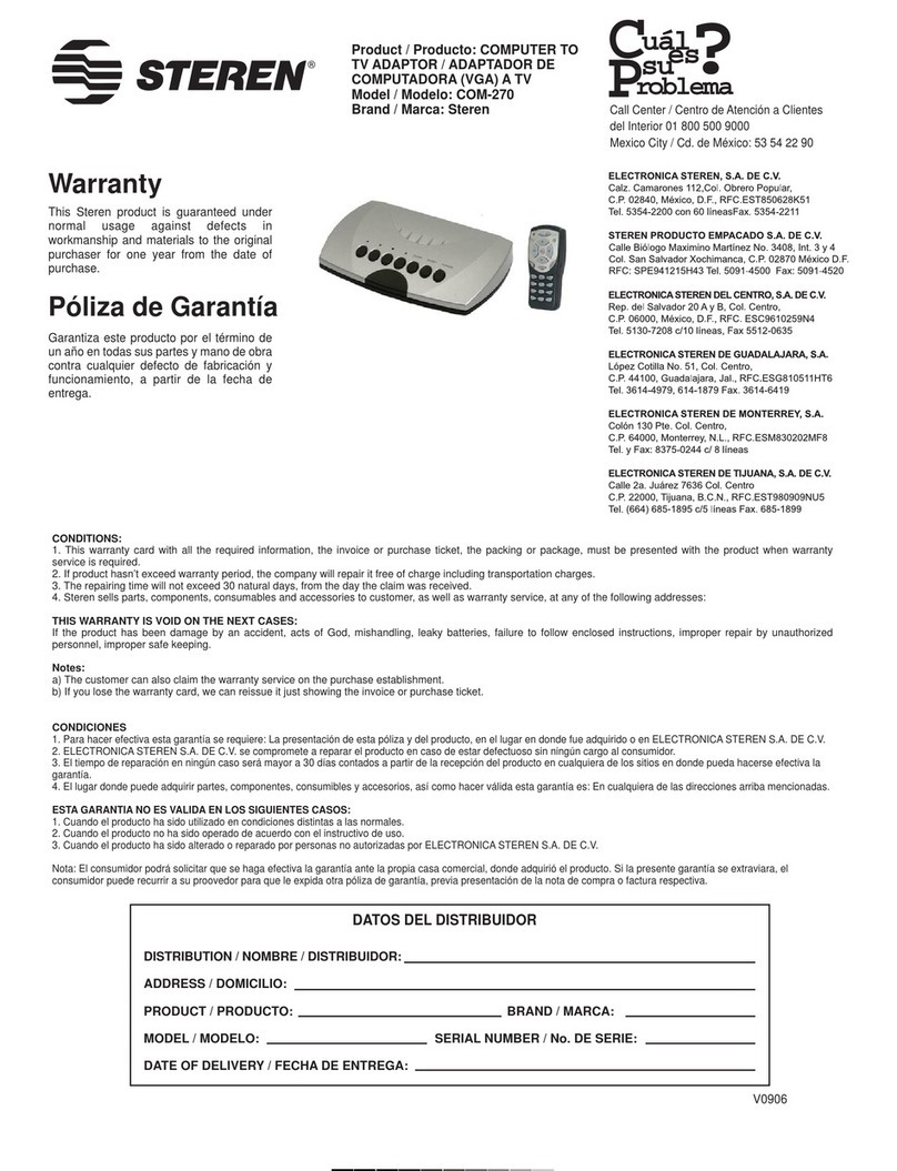 Steren COM-270 instruction manual