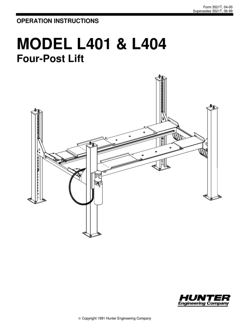 Hunter L401 Operation instructions