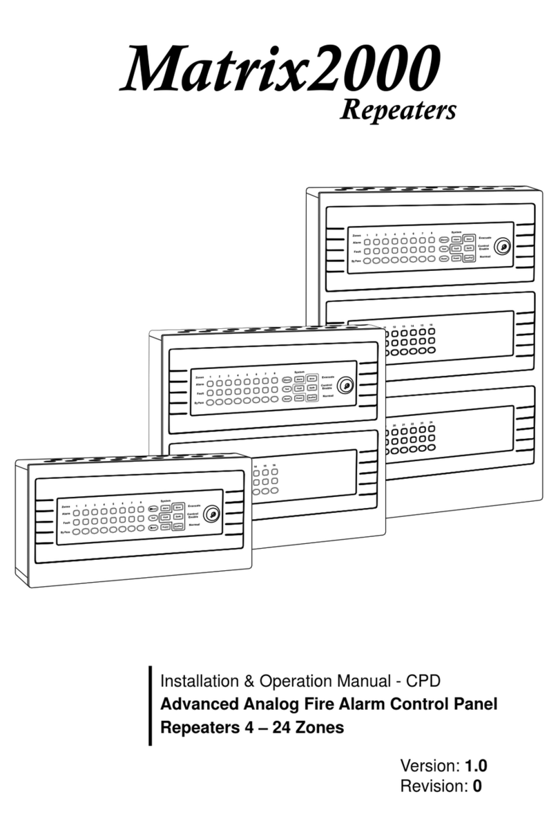 Paradox Hellas S.A. Matrix2000 Installation & operation manual