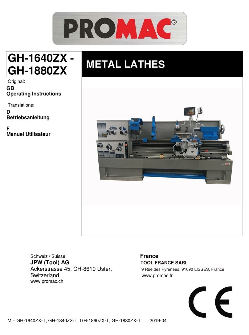 Promac GH-1640ZX operating instructions