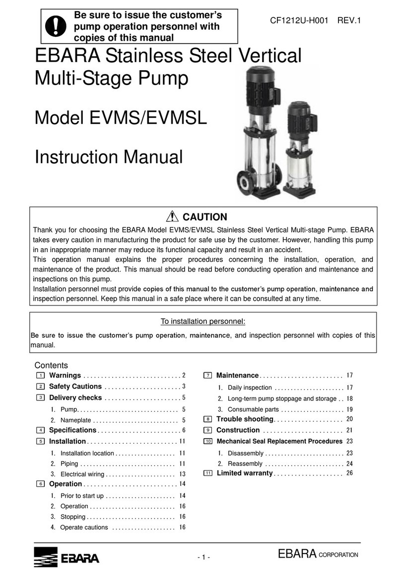 EBARA 25EVMS85.37 instruction manual