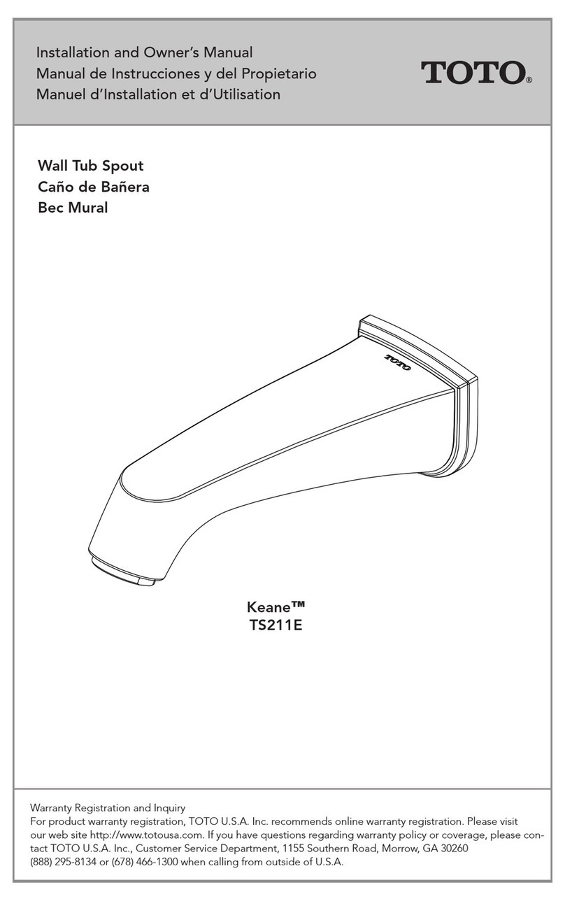 Toto Keane TS211E Installation instructions