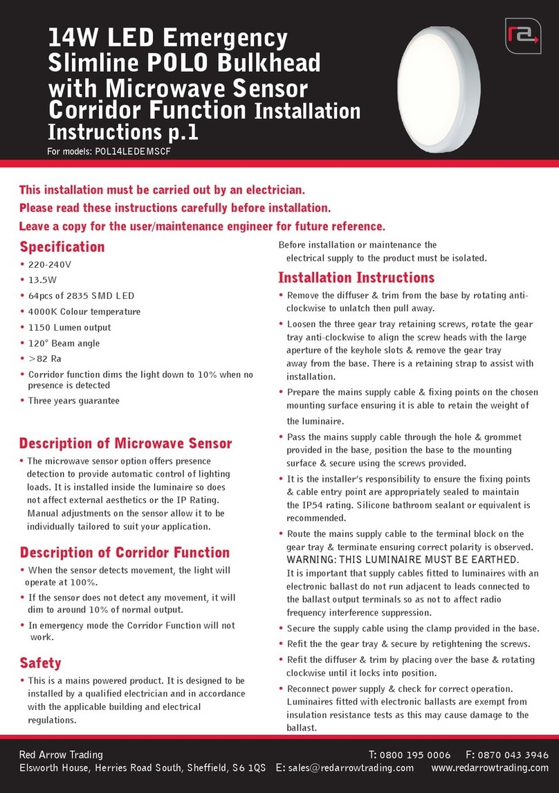 Red Arrow POL14LEDEMSCF quick start guide Red Arrow POL14LEDEMSCF quick start guide