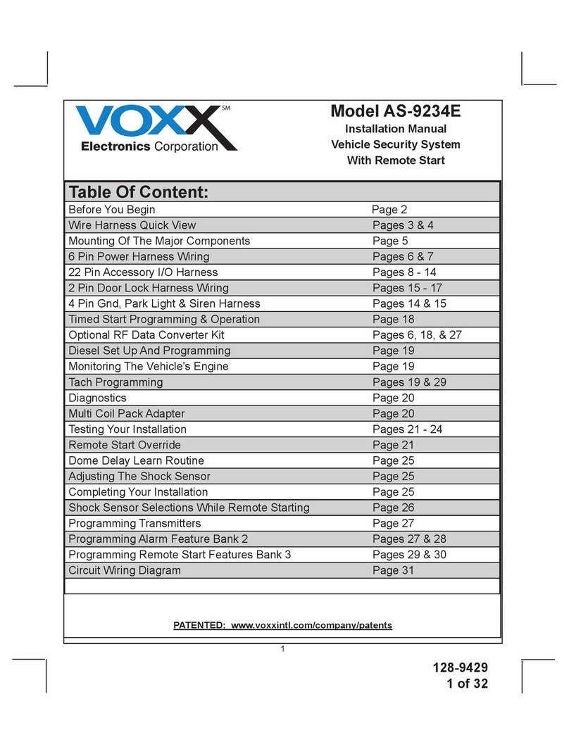 Electronics VOXX AS-9234E installation manual