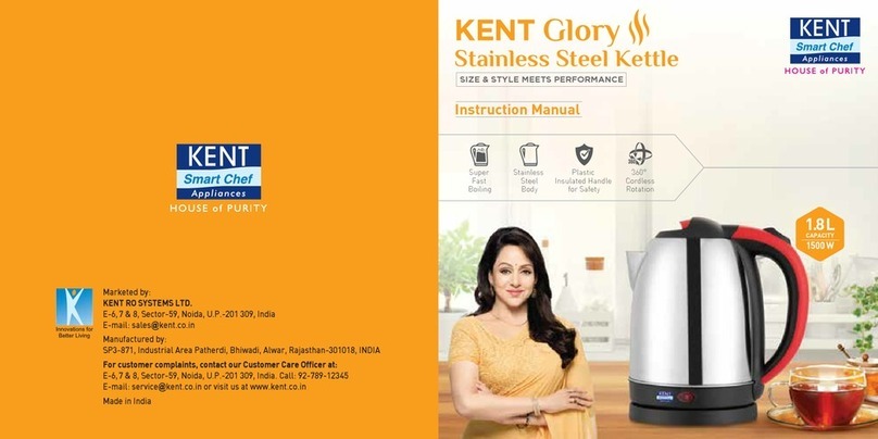 KENT Glory instruction manual