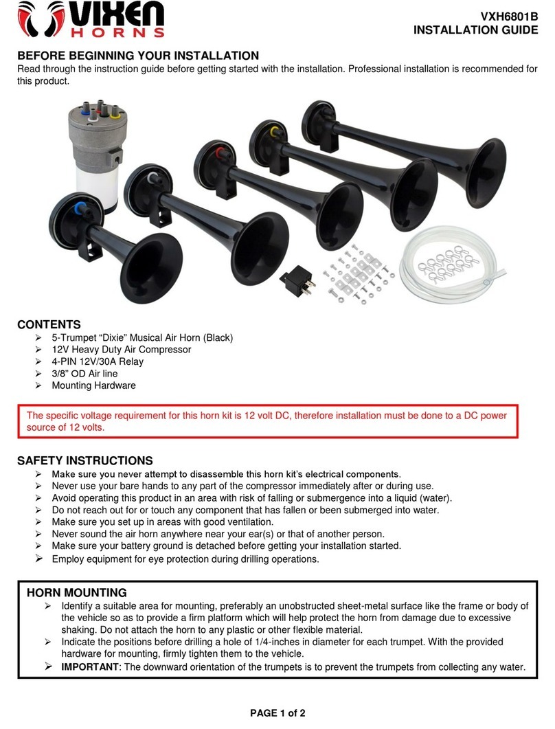 Vixen Horns VXH6801B User manual