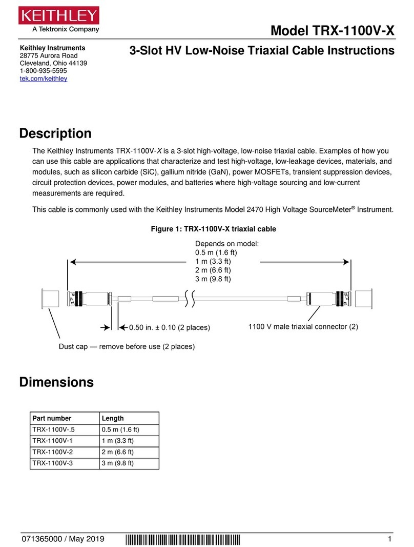 Tektronix Keithley TRX-1100V-X User manual
