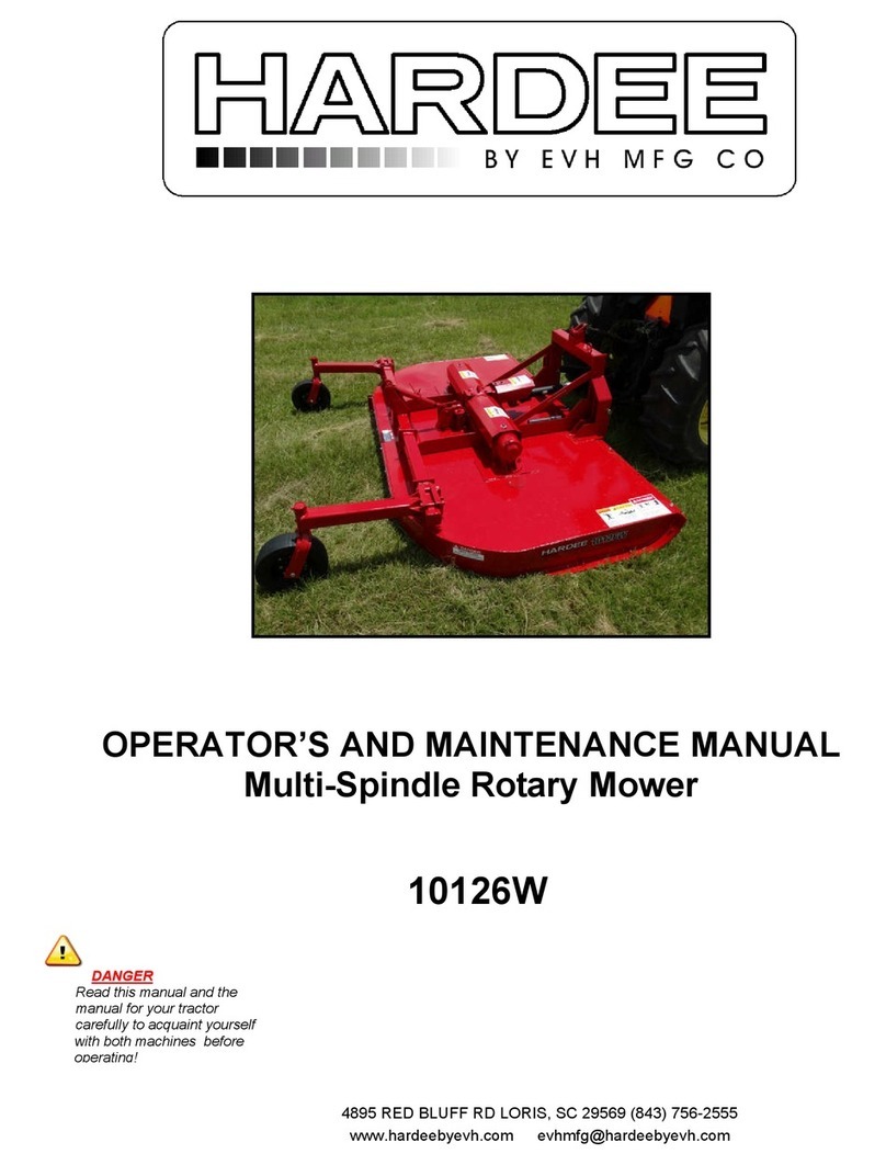 Evh HARDEE 10126W Operator and  maintenance manual