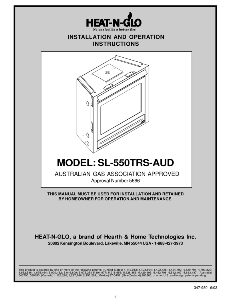 Hearth & Home HEAT-N-GLO SL-550TRS-AUD User manual Hearth & Home HEAT-N-GLO SL-550TRS-AUD User manual