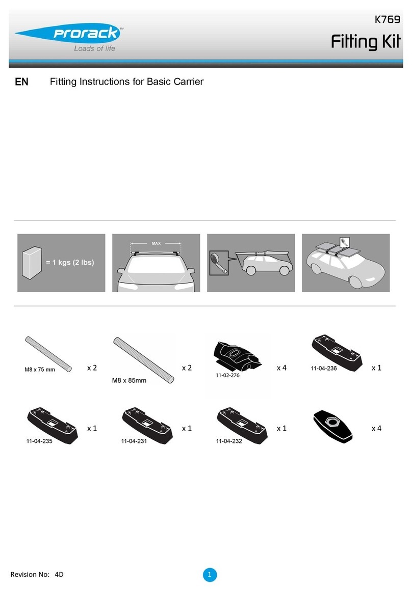 Prorack K769 Fitting instructions