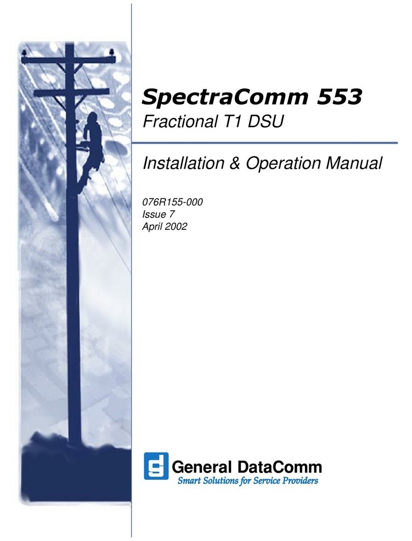 General DataComm SpectraComm 553 Installation & operation manua