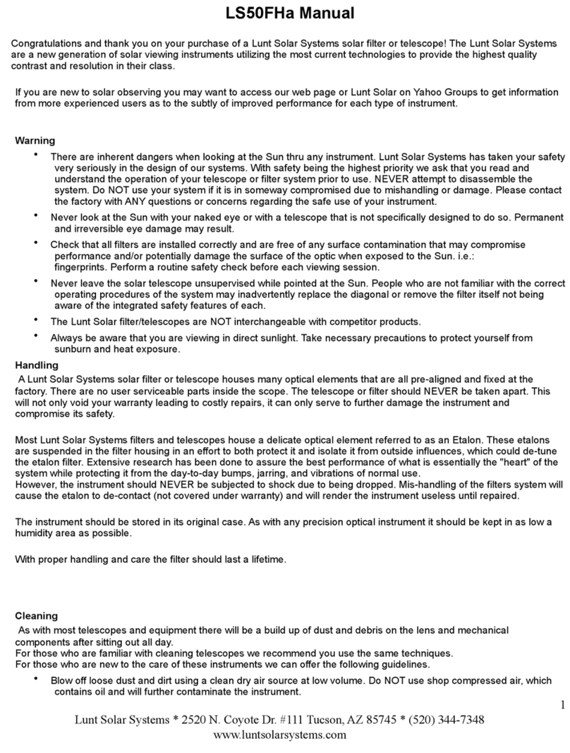 Lunt Solar Systems LS50FHa User manual