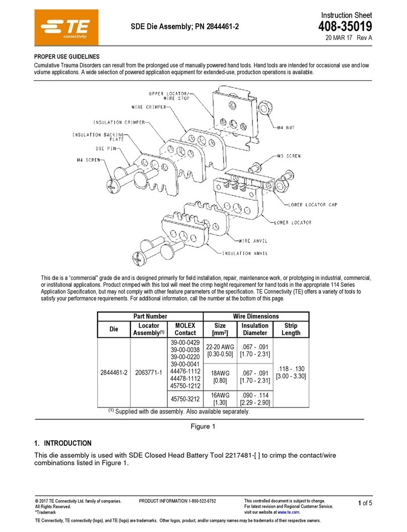 TE Connectivity 2844461-2 User manual TE Connectivity 2844461-2 User manual