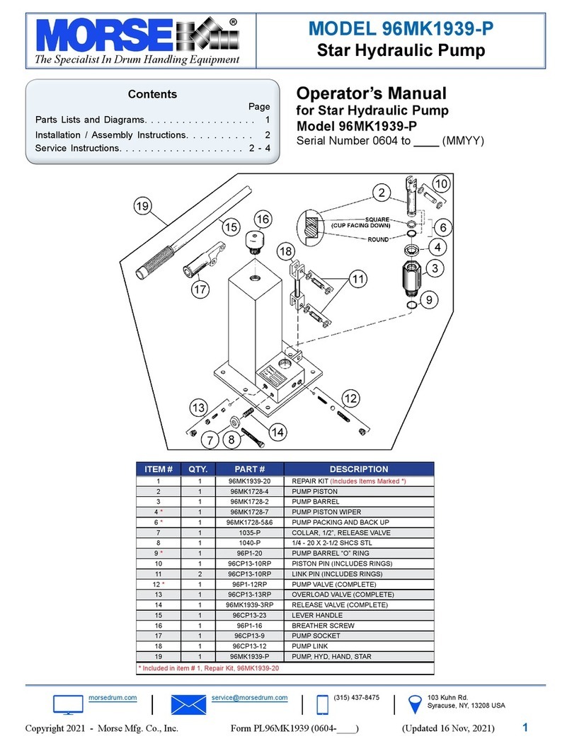 morse 96MK1939-P Operator's manual