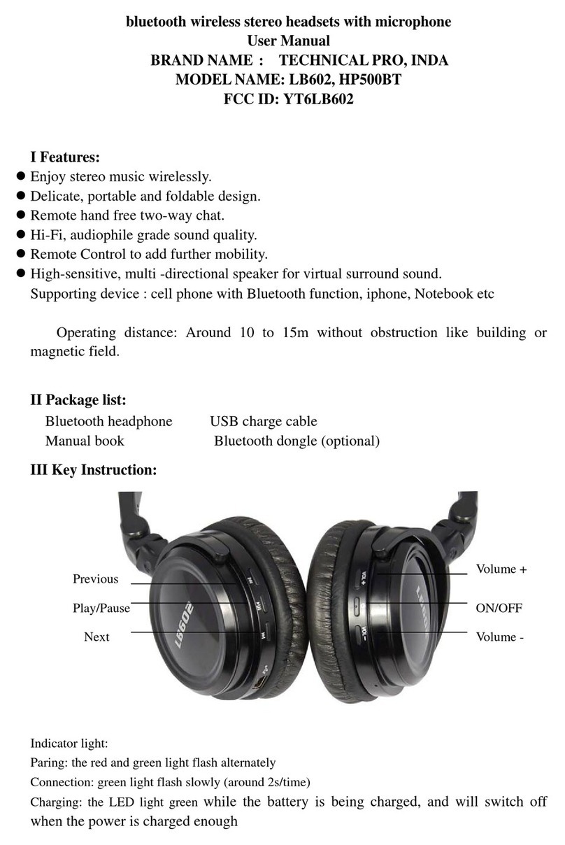 INDA TECHNICAL PRO LB602 user manual