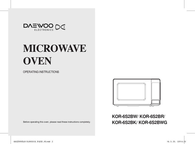 DAEWOO ELECTRONICS KOR-6S2BW User manual