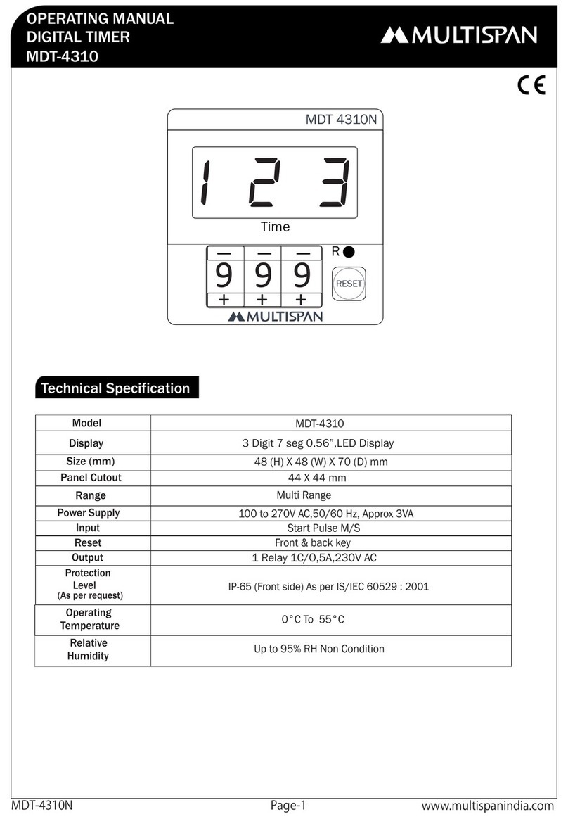 MULTISPAN MDT-4310 operating manual