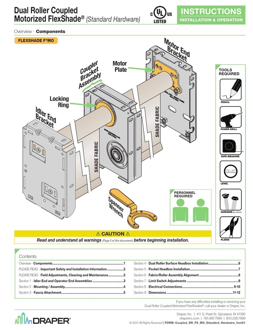 CULUS FlexShade F MO Series INSTRUCTIONS INSTALLATION & OPERATION