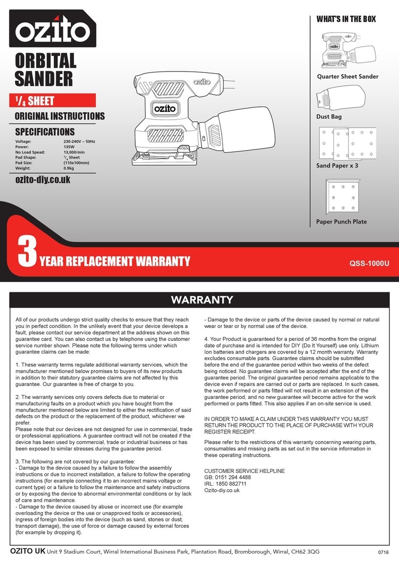 Ozito QSS-1000U Original instructions