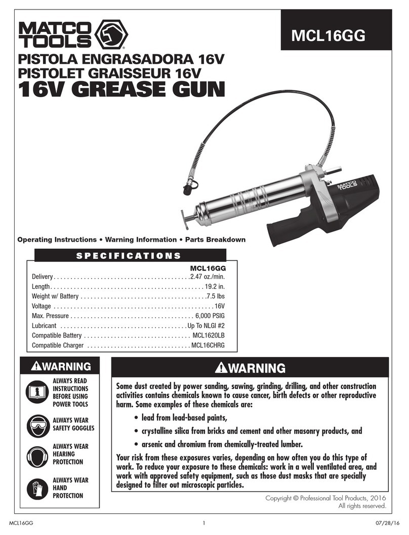 Matco Tools MCL16GG User manual