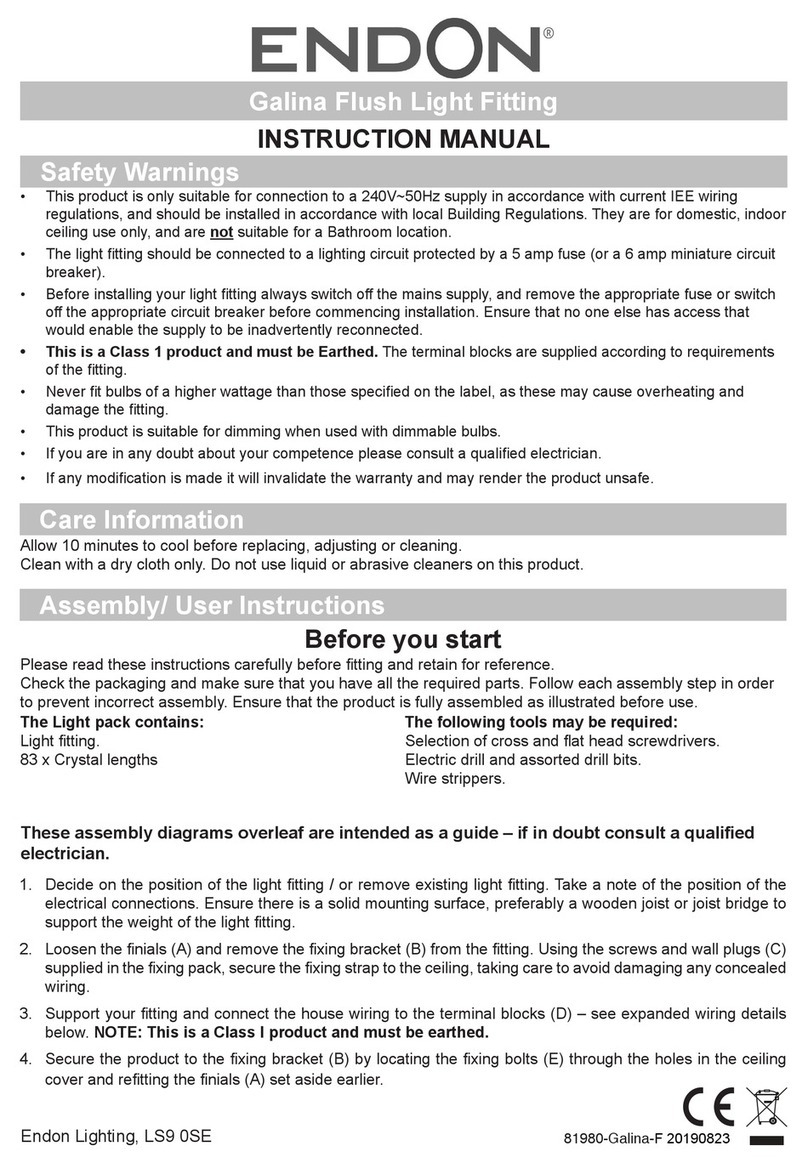Endon Galina Flush instruction manual Endon Galina Flush instruction manual