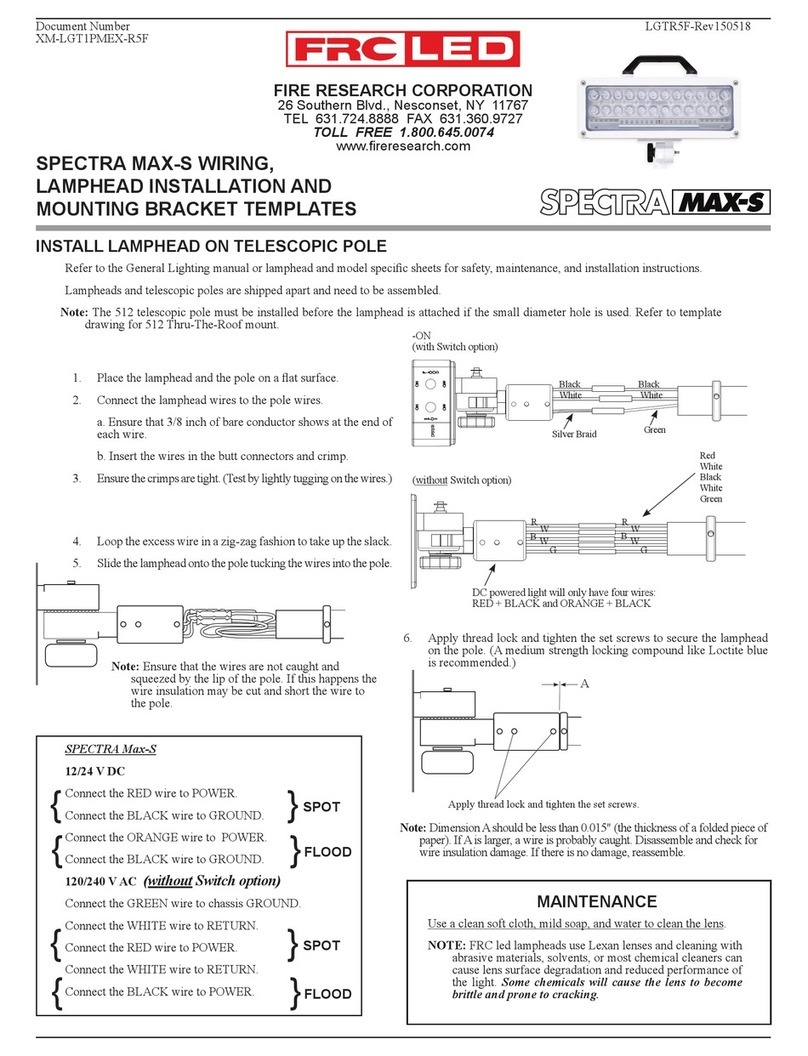 FRC SPECTRA MAX-S Wiring, installation and mounting templates