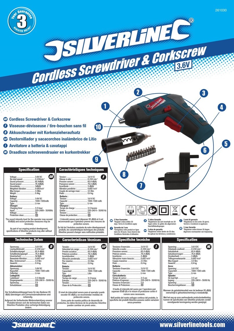 Silverline 261030 quick start guide