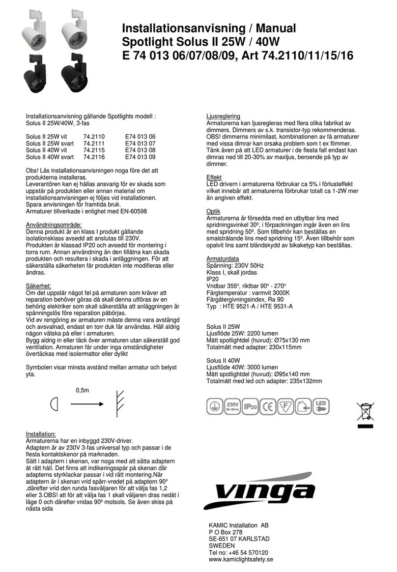 Vinga Solus II 25W vit quick start guide