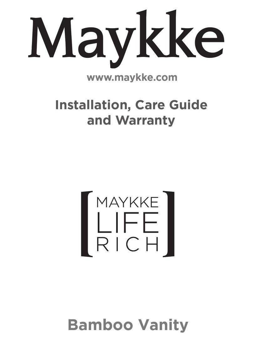 Maykke Tammy NHA1310101 Installation, Care Guide and Warranty Maykke Tammy NHA1310101 Installation, Care Guide and Warranty