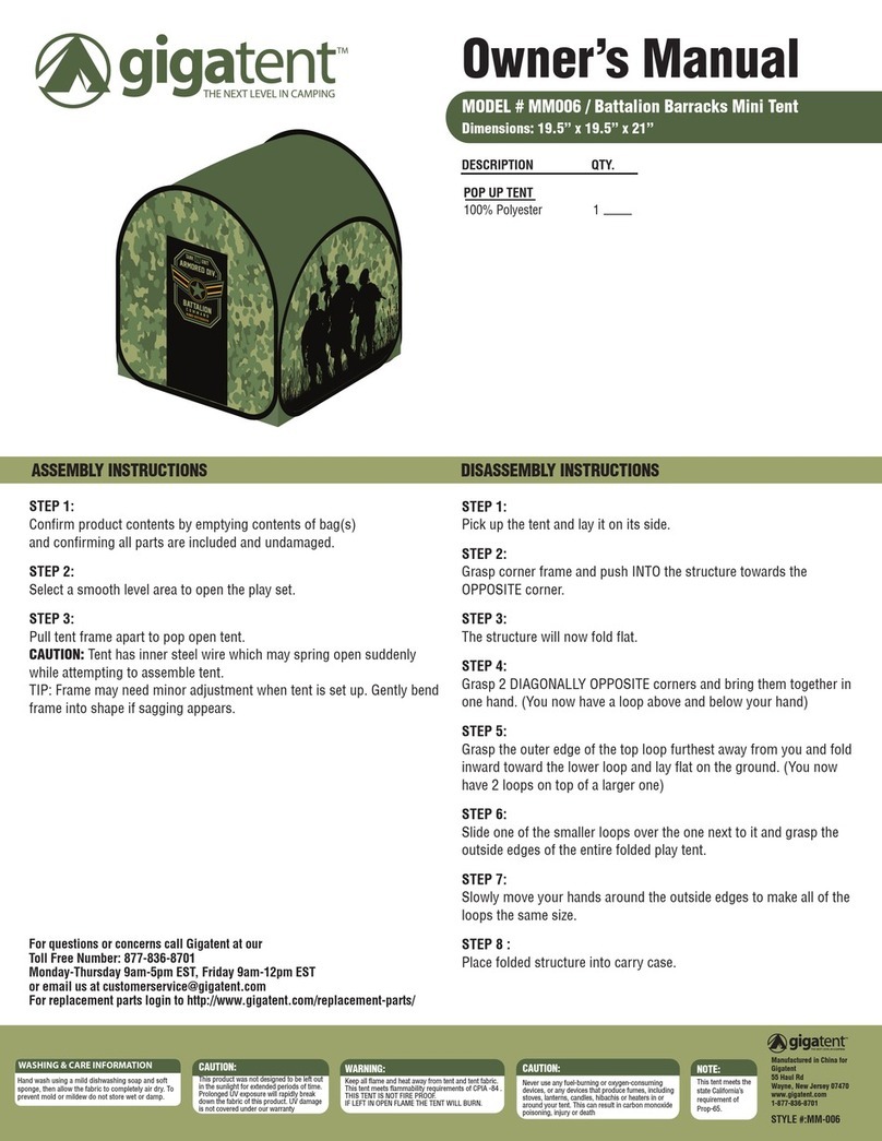GigaTent MM006 User manual GigaTent MM006 User manual