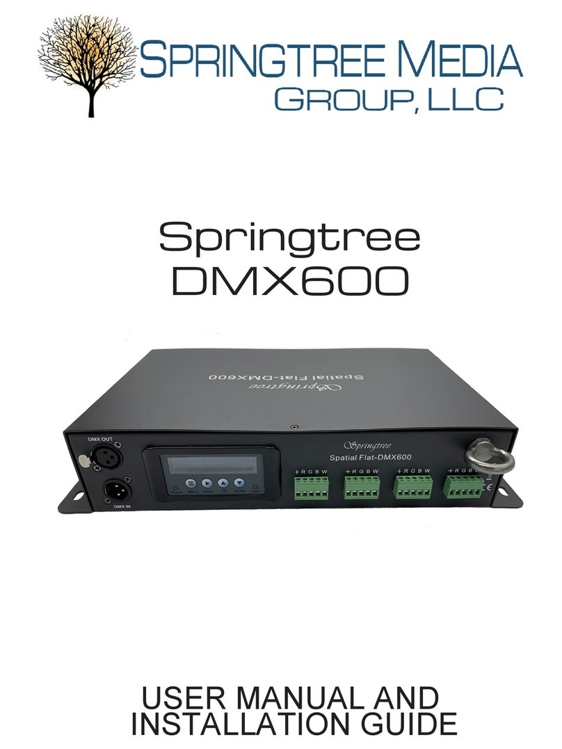Springtree DMX600 User manual and installation guide