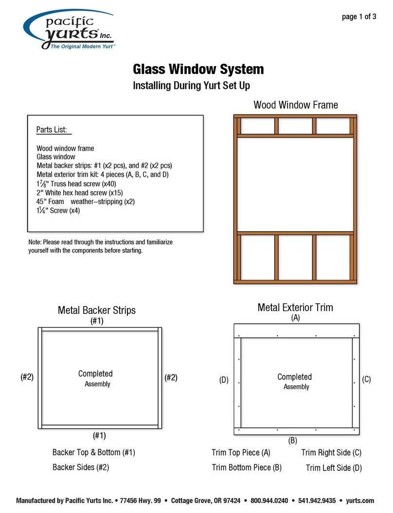 Pacific Yurts Glass Window System Installing